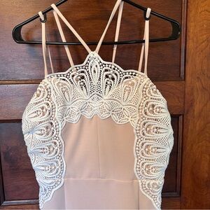 Pink and Cream Formal Dress